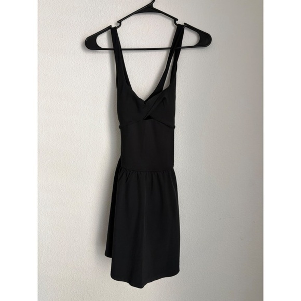 Fabletics Black Twist Front Cross Back Active Tennis‎ Dress Small